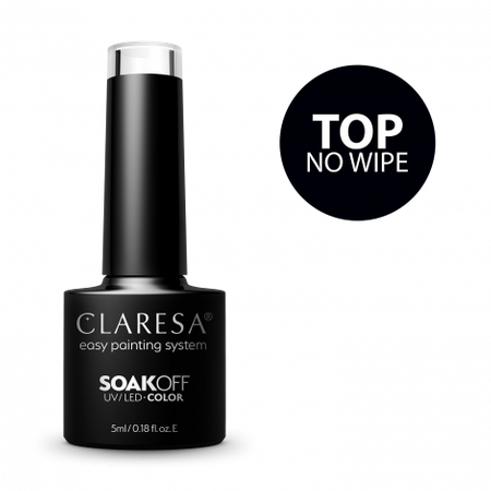 CLARESA TOP NO WIPE DO LAKIERÓW HYBRYDOWYCH 5 ML