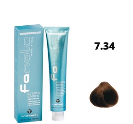 Fanola farba do włosów 7.34 blond złoto-miedziany, intensywny ciepły refleks, 100 ml