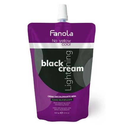 Fanola No Yellow Black rozjaśniacz w kremie 500g (7/8 tonów)