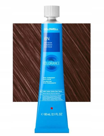 Goldwell Colorance farba do włosów 6-N 22 ciemny blond naturalny klasyczne równomierne krycie 60 ml