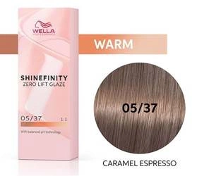 Wella Shinefinity 05/37 Caramel Espresso półtrwała farba do włosów karmelowe espresso 60ml