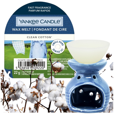 Yankee Candle Wax Clean Cotton wosk zapachowy do kominków świeżość czystej bawełny 22g