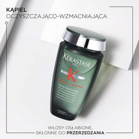 Kérastase Genesis Homme oczyszczająco-wzmacniająca kąpiel do włosów przerzedzających się dla mężczyzn 250ml