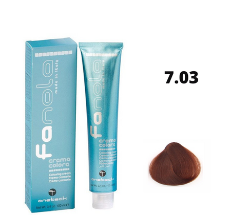 Fanola farba do włosów 7.03 blond złocisto-naturalny, ciepły świetlisty efekt, 100 ml