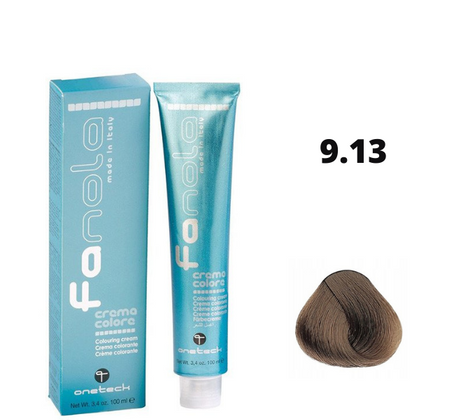 Fanola Farba do włosów 9.13 bardzo jasny blond beżowy trwała profesjonalna koloryzacja fryzjerska 100ml