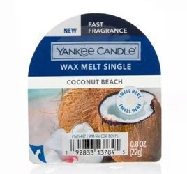 Yankee Candle Classic Wax Coconut Beach wosk zapachowy do kominków kokosowa plaża 22g