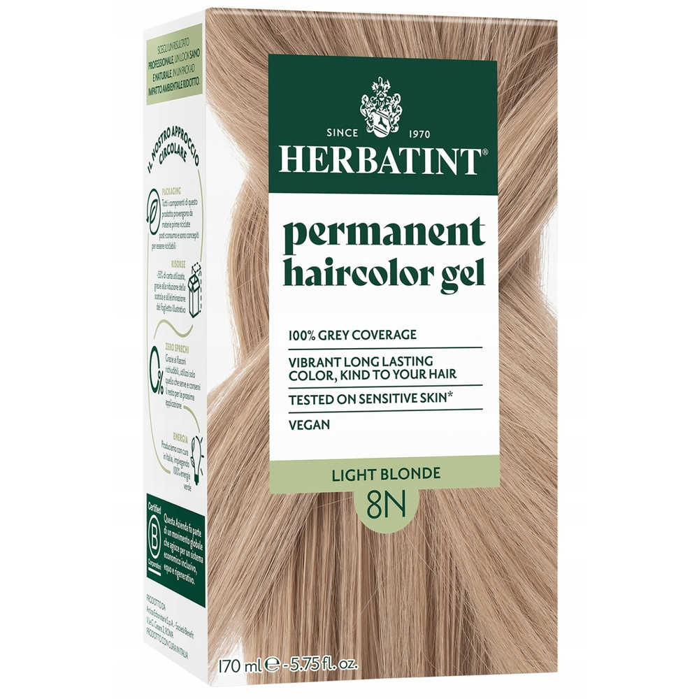Herbatint Farba 170ml 8N Jasny Blond