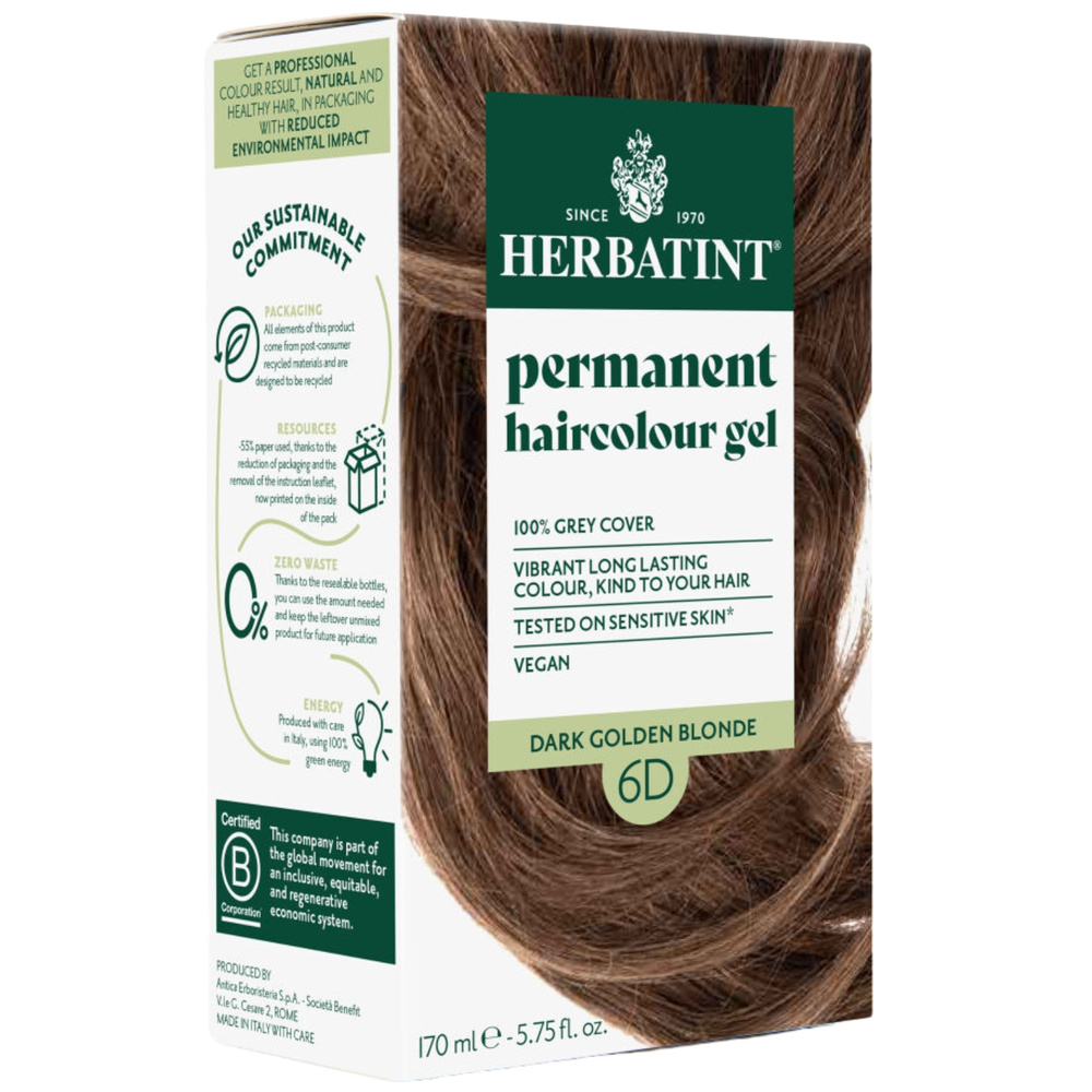 Herbatint Farba 170ml 6D Ciemny Złoty Blond