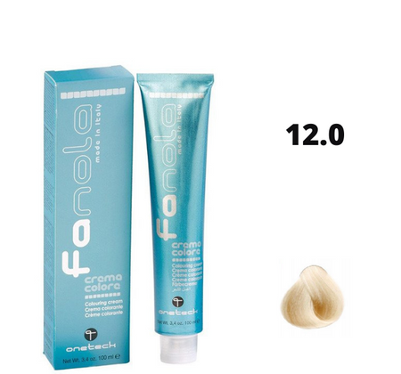 Fanola farba do włosów 12.0 super rozjaśniający blond naturalny, profesjonalna koloryzacja, 100 ml