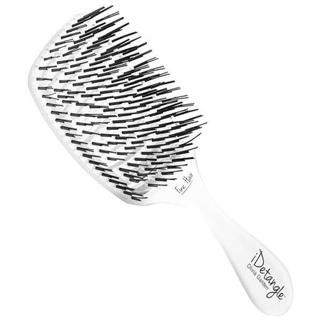 Olivia Garden iDetangle XXL Clear IDFH Szczotka do włosów, duża, transparentna, rozczesywanie włosów bez szarpania i elektryzowania