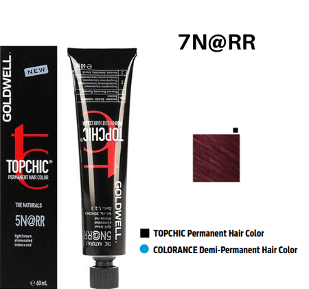 Goldwell Topchic Elumenated 7N@RR farba do włosów 60ml - średni naturalny czerwony intensywny