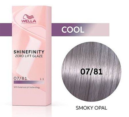 Wella Shinefinity 07/81 Pearl Smoky Opal półtrwała farba do włosów perłowy dymny opal 60ml