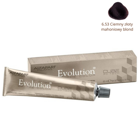 Alfaparf EOC CUBE 6.53 farba do włosów jasny czerwono-złoty brąz 60 ml