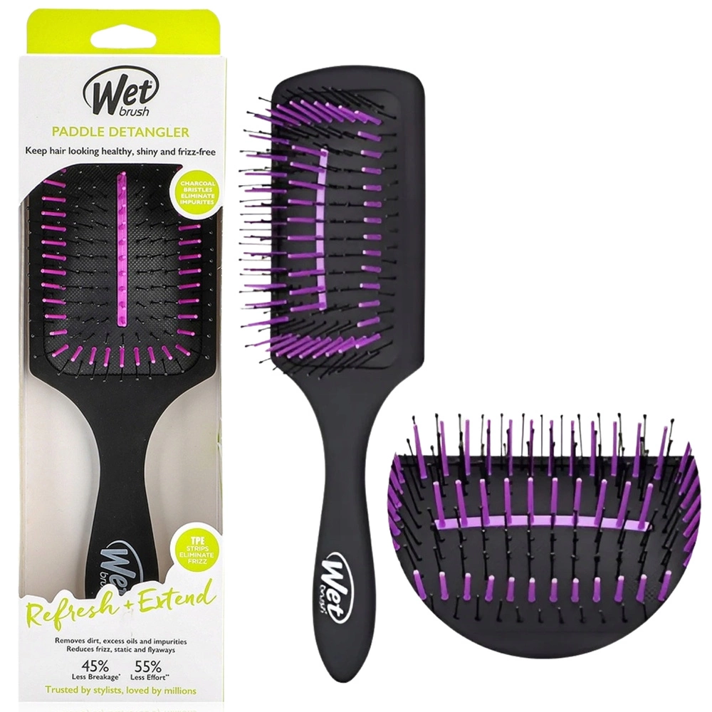 Wet Brush Paddle Detangler Charcoal Infused