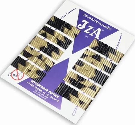 Wsuwka karbowana do włosów złoto czarna bez kulki trwałe upięcia fryzjerskie 100szt