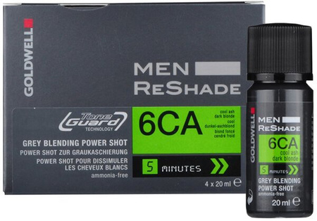 Goldwell Men Reshade farba do włosów dla mężczyzn 6CA ciemny blond chłodny naturalny efekt 4 x 20 ml
