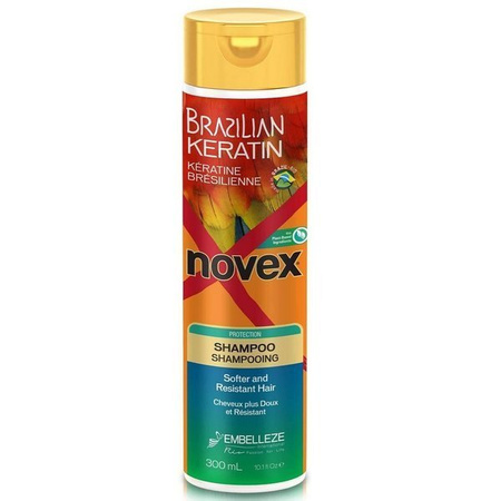 Novex Brazilian Keratin szampon do włosów zniszczonych i osłabionych 300ml