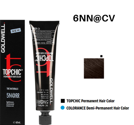 Goldwell Topchic Elumenated 6NN@CV farba do włosów 60ml - ciemny blond naturalny intensywny fioletowy