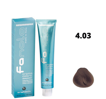 Fanola farba do włosów 4.03 brąz naturalno-złoty, ciepły refleks, 100 ml
