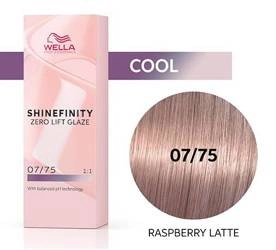 Wella Shinefinity 07/75 Maho Raspberry Latte półtrwała farba do włosów malinowe latte 60ml