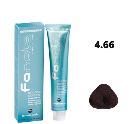 Fanola farba do włosów 4.66 brąz czerwony intensywny, maksymalna pigmentacja, 100 ml