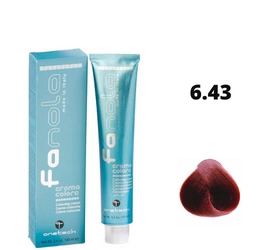 Fanola farba do włosów 100ml 6.43 - ciemny blond miedziano-złoty