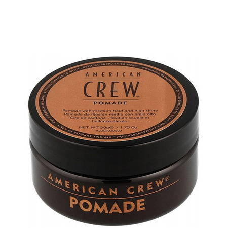 American Crew Pomade pomada nadająca połysk i średnie utrwalenie do klasycznej stylizacji włosów, 50 g