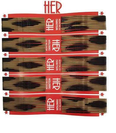 Wsuwka karbowana złoto czarna100szt)