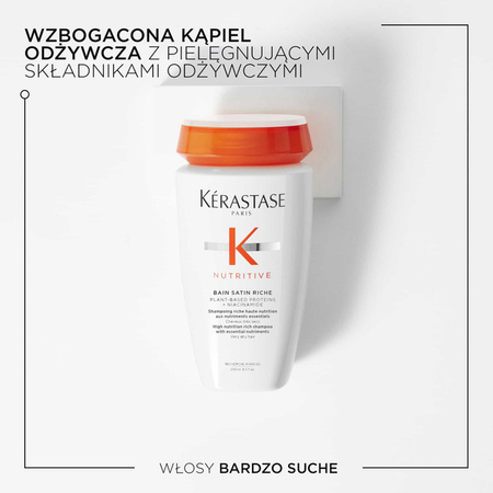 Kérastase Nutritive Bain Satin Riche kąpiel odżywcza do włosów grubych 250 ml