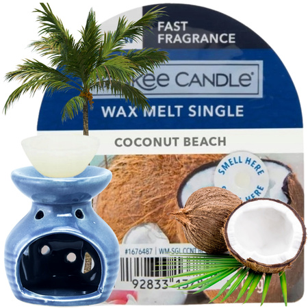 Yankee Candle Classic Wax Coconut Beach wosk zapachowy do kominków kokosowa plaża 22g