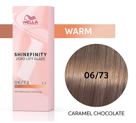 Wella Shinefinity 06/73 Gold Caramel Chocolate Farba 60ml - Złoto Karmelowa Czekolada