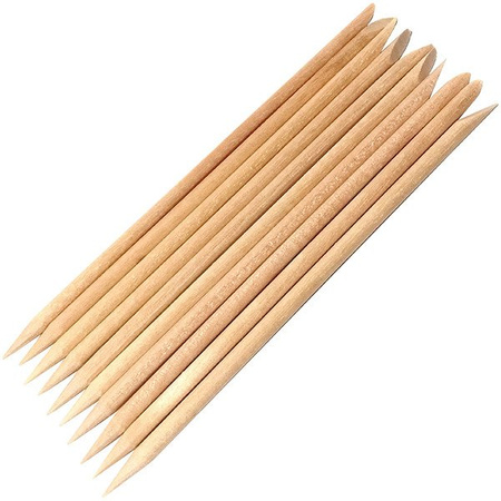 Patyczki różane do manicure 15cm 100 szt., długie, naturalne drewno, idealne do stylizacji i pielęgnacji paznokci
