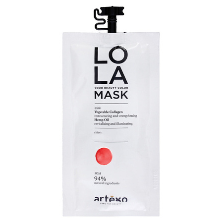 Artego LOLA Your Beauty Color Mask Scarlet maska koloryzująca szkarłatna do włosów farbowanych, 20 ml