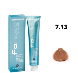 Fanola farba do włosów 7.13 blond beżowy, naturalna równowaga chłodu i ciepła, 100 ml