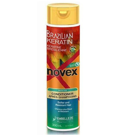 Novex Brazilian Keratin Odżywka do włosów zniszczonych i osłabionych, regenerująca i odbudowująca 300ml