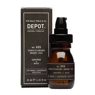 Depot NO.505 Beard Oil Leather & Wood olejek do brody o zapachu skóry i drewna, 30 ml