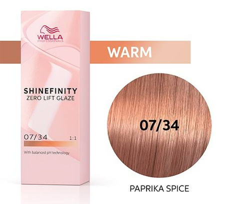 Wella Shinefinity 07/34 Red Paprika Spice półtrwała farba do włosów czerwony paprykowy 60ml