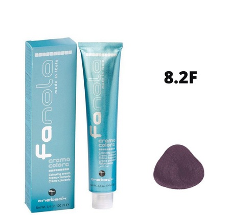 Fanola farba do włosów 8.2F jasny blond fioletowy, neutralizacja żółtych tonów, 100 ml