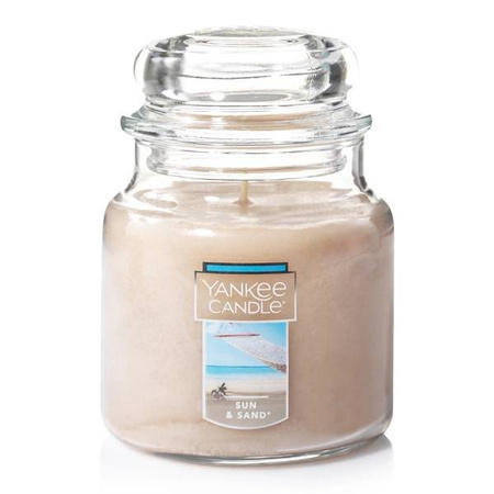 Yankee Candle Small Jar Sun Sand świeca zapachowa w małym słoju ciepły piasek i letnie słońce 104g