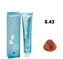 Fanola farba do włosów 100ml 8.43 - jasny blond miedziano-złoty