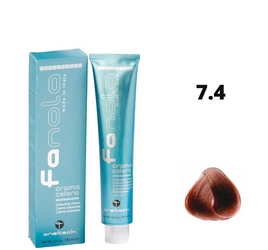 Fanola farba do włosów 7.4 blond miedziany, wyrazista koloryzacja, 100 ml