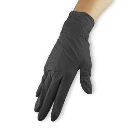 Rękawiczki nitrylowe czarne rozmiar L (100 szt.)
