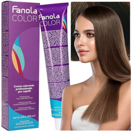 Fanola farba do włosów 5.0 jasny brąz naturalny, profesjonalna koloryzacja, 100 ml
