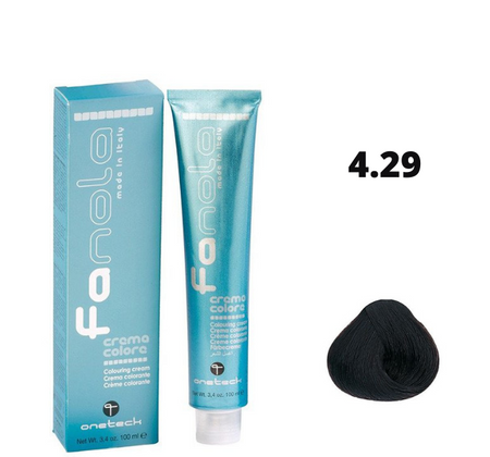 Fanola farba do włosów 4.29 brąz opalizująco-miedziany, wielowymiarowy efekt, 100 ml