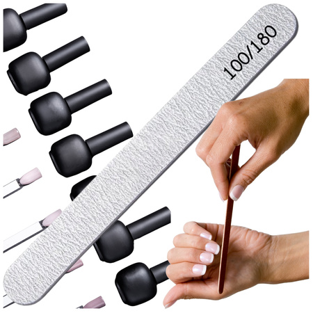 Pilnik professional Zebra prosty 100/180, dwustronny, uniwersalny, do modelowania i polerowania paznokci, profesjonalny