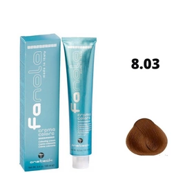 Fanola farba do włosów 8.03 jasny blond złocisto-naturalny, ciepły świetlisty efekt, 100 ml