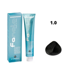 Fanola farba do włosów 1.0 czarny naturalny, intensywne krycie i głębia koloru, 100 ml