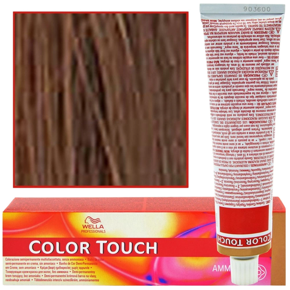 Wella Color Touch 6/73 farba krem koloryzująca do włosów ciemny blond brązowo-złoty 60ml
