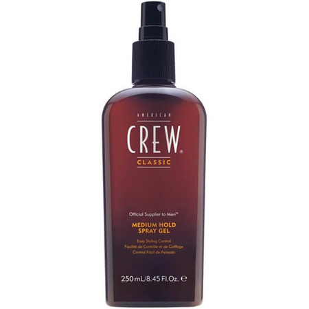 American Crew Medium Hold Gel Spray żel w sprayu o średnim utrwaleniu do modelowania włosów, 250 ml