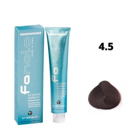 Fanola farba do włosów 4.5 brąz mahoniowy, głęboki ciepły kolor, 100 ml